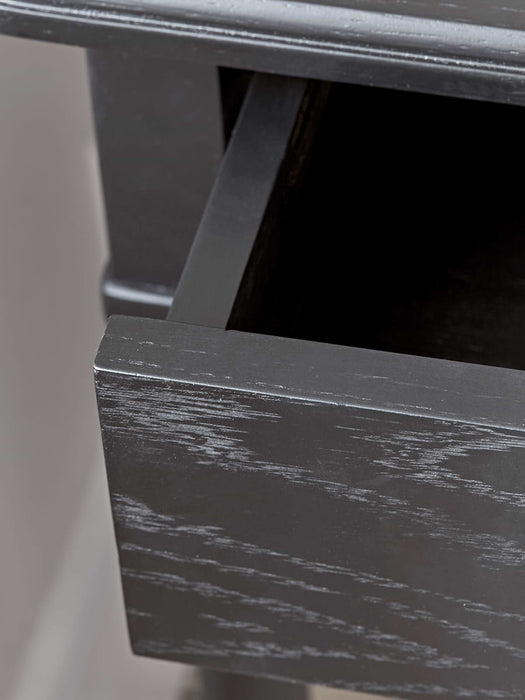 Bergen Oak Beside Table - Black