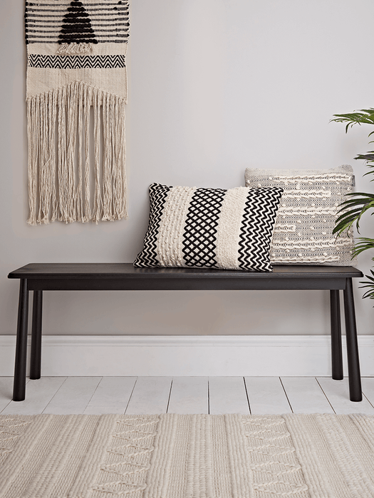 Bergen Oak Bench - Black