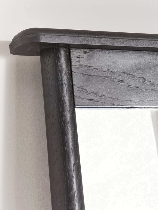 Bergen Oak Full Length Mirror - Black