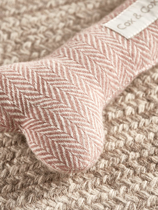 Herringbone Wool Bone - Blush