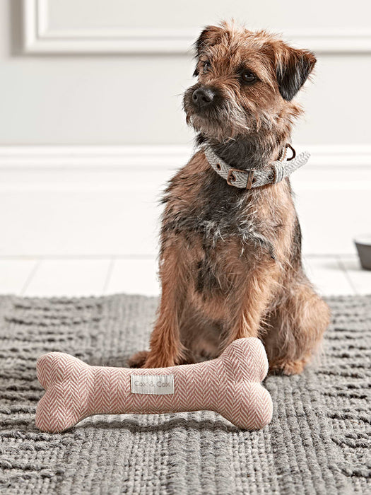 Herringbone Wool Bone - Blush