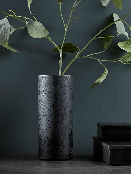 Black Metal Column Vase