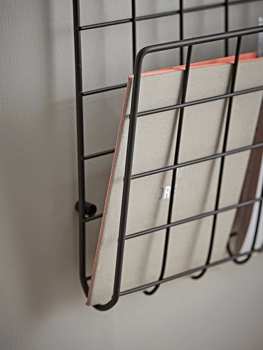 Black Grid Magazine Rack