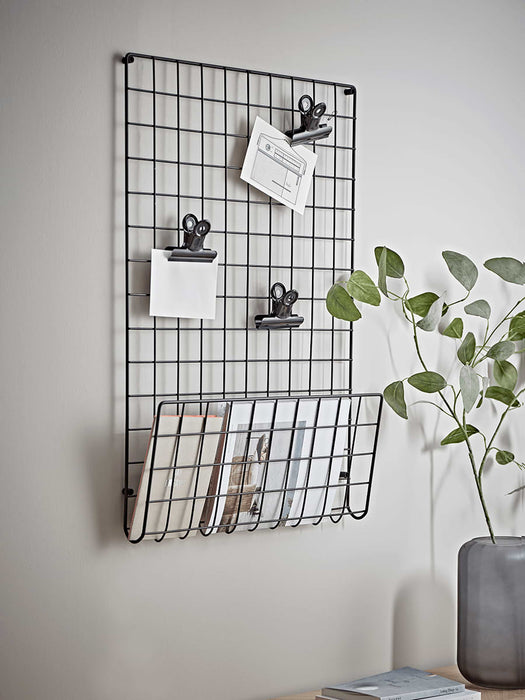 Black Grid Magazine Rack