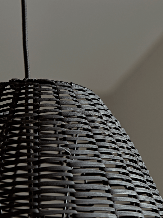 Black Rattan Pendant