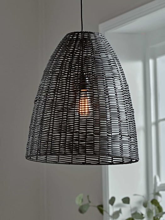 Black Rattan Pendant