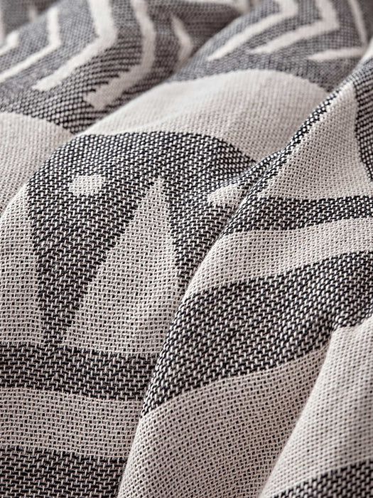 Black Geometric Throw