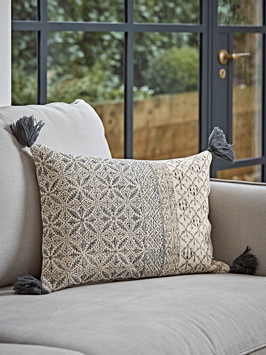 Block Print Tasselled Cushion