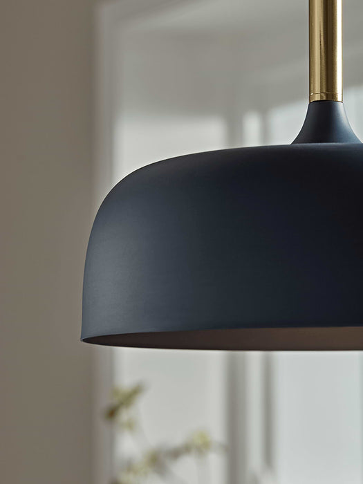 Blue & Brass Pendant Light