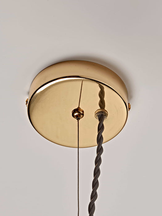 Blue & Brass Pendant Light
