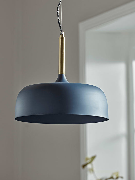 Blue & Brass Pendant Light