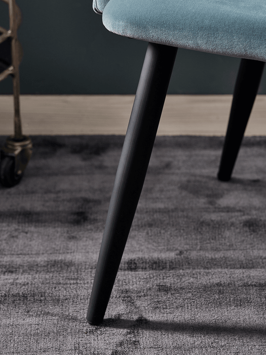 Ice Blue Velvet Occasional Chair