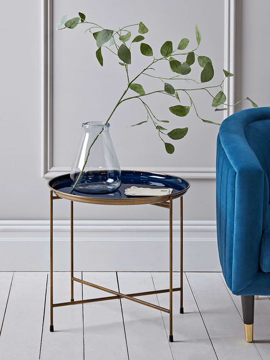 Blue & Gold Tray Table