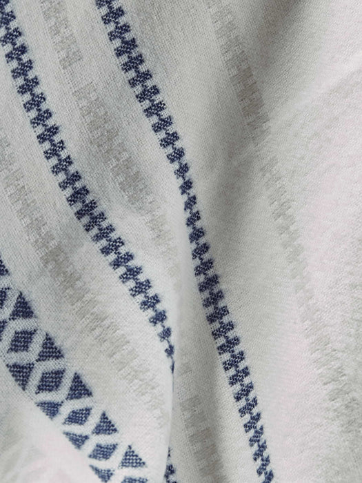Blue & Grey Striped Throw