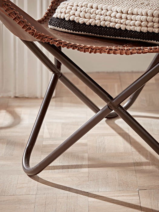 Brown Leather Butterfly Chair