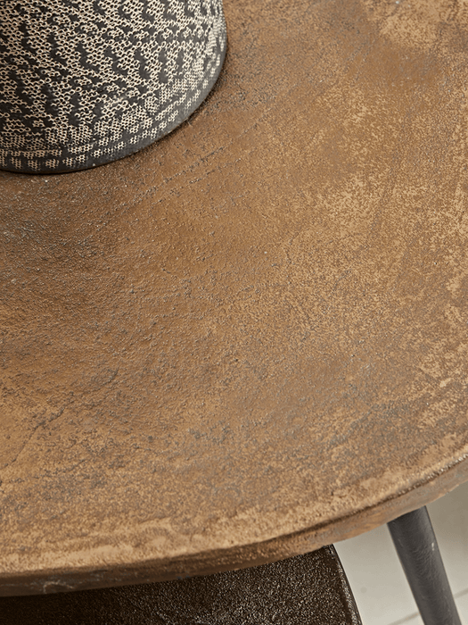 Two Textured Nesting Tables