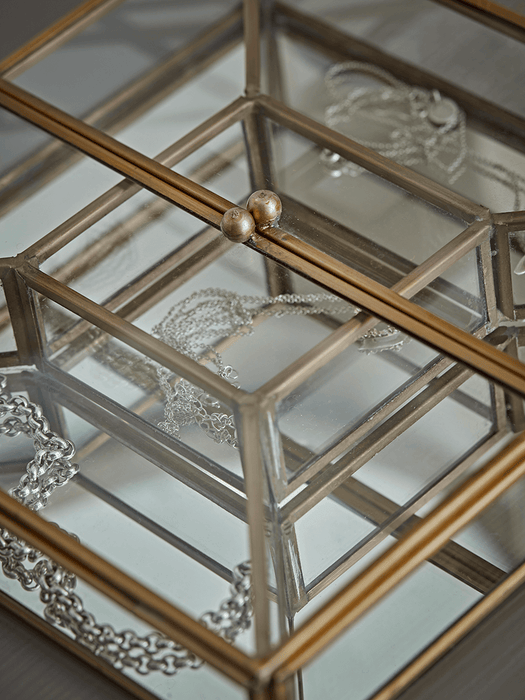 Brass & Glass Trinket Box