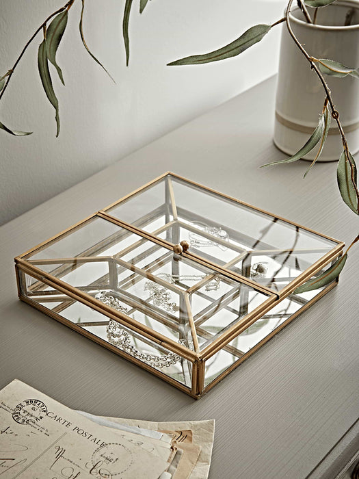 Brass & Glass Trinket Box