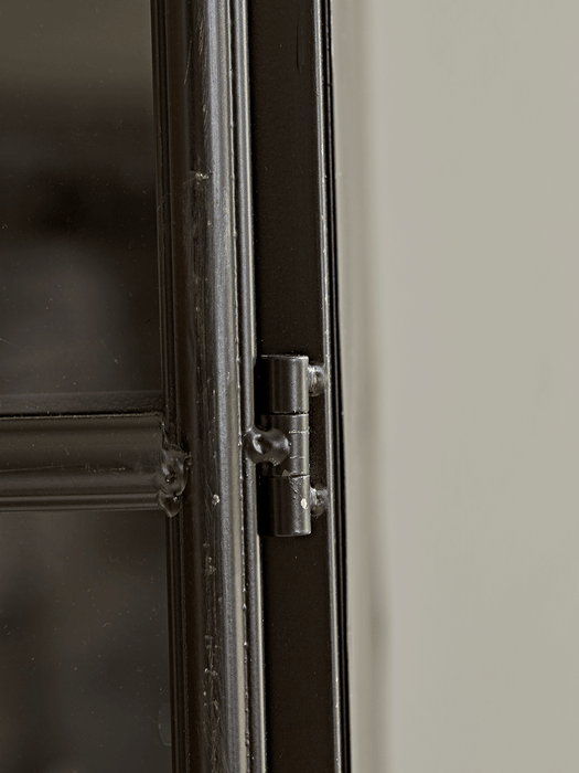 Black Iron Display Cabinet - Tall