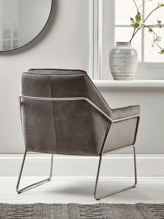 Carter Occasional Chair - Grey Velvet