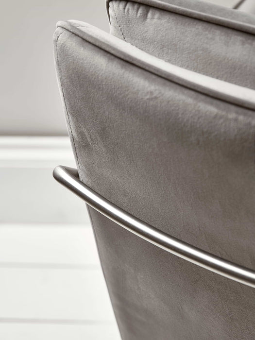 Carter Occasional Chair - Grey Velvet