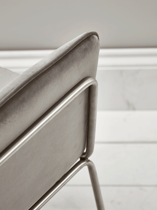 Carter Occasional Chair - Grey Velvet