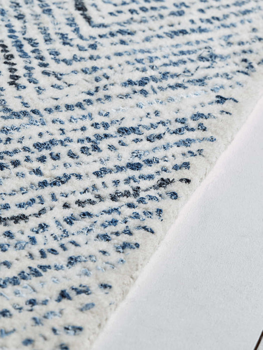 Blue Chevron Rug