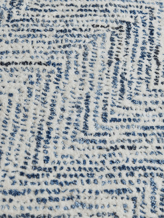 Blue Chevron Rug
