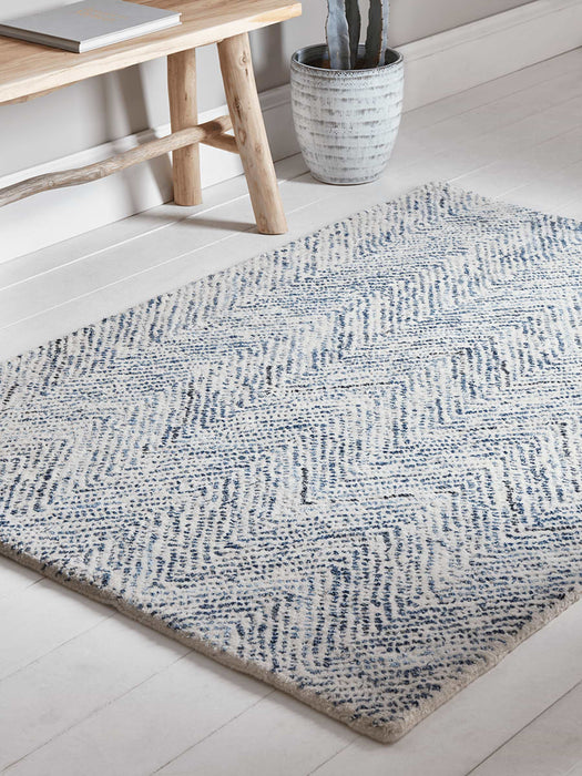 Blue Chevron Rug