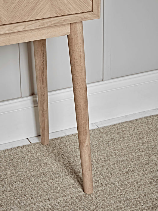 Chevron Oak Drinks Cabinet