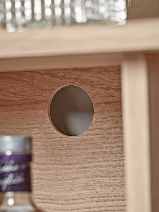 Chevron Oak Drinks Cabinet