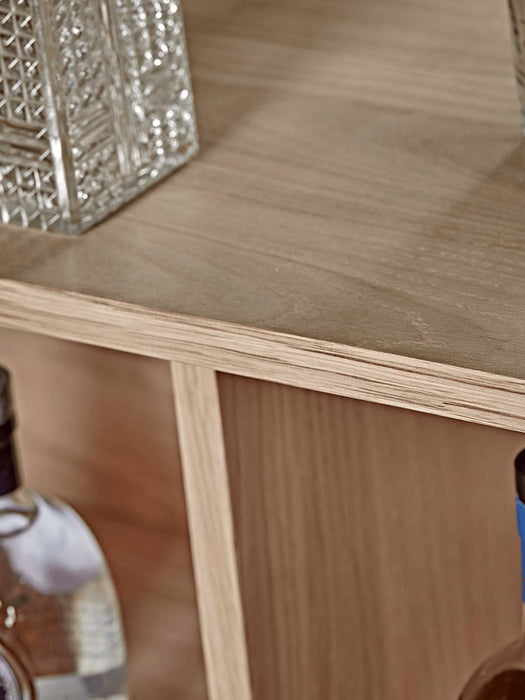 Chevron Oak Drinks Cabinet