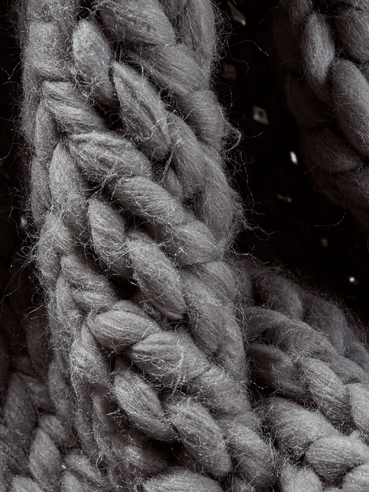 Chunky Knit Throw - Grey