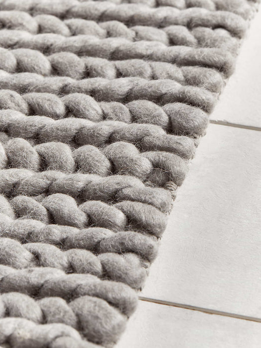 Chunky Knit Rug - Dove Grey