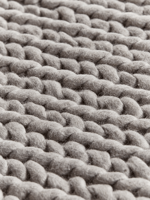 Chunky Knit Rug - Dove Grey