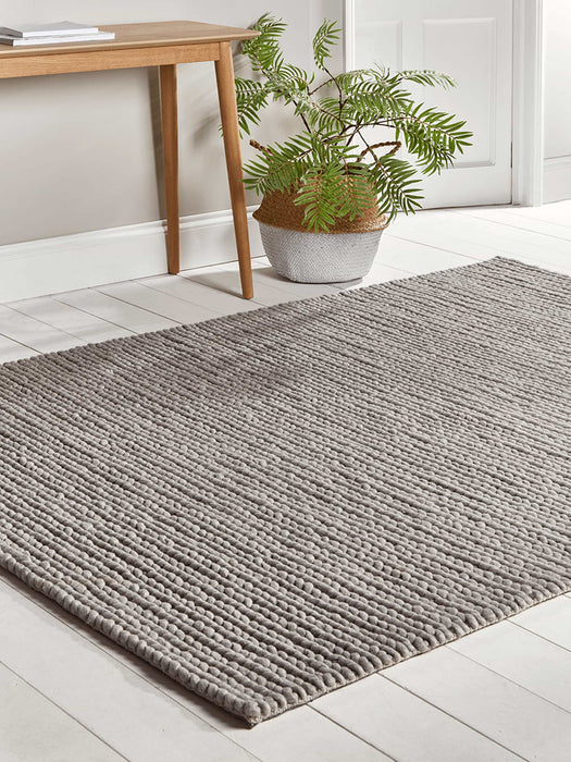 Chunky Knit Rug - Dove Grey