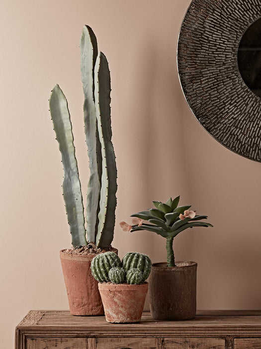 Faux Potted Totem Cactus