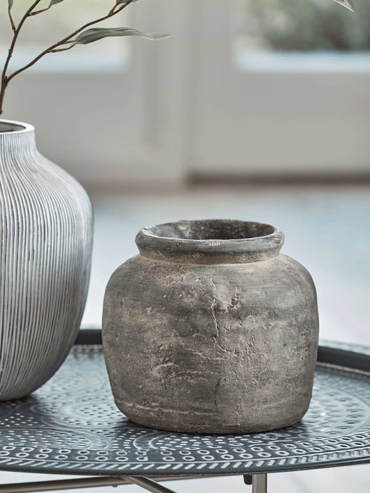 Concrete Effect Jar Planter