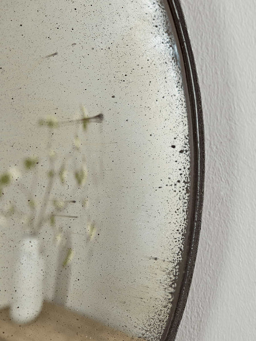 Antiqued Glass Convex Mirror