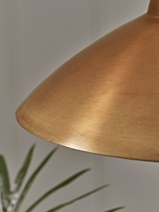 Small Cone Pendant - Raw Brass