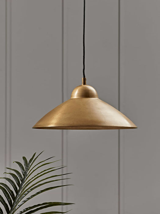 Small Cone Pendant - Raw Brass