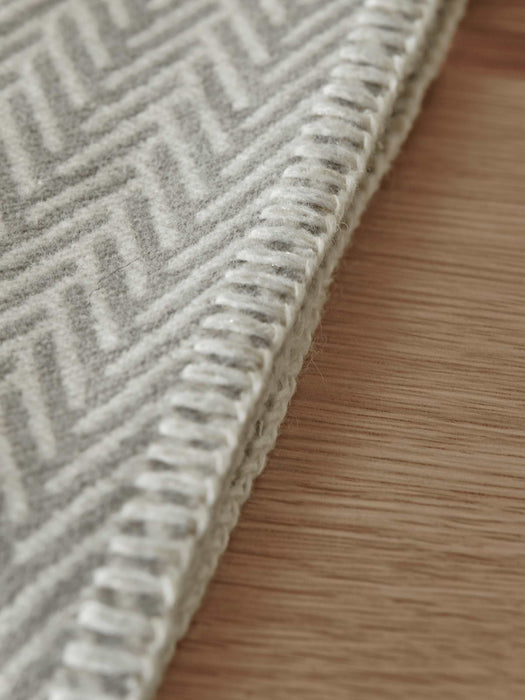 Herringbone Cotton Throw - Grey