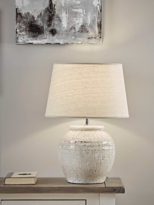 Crackle Glaze Barrel Lamp