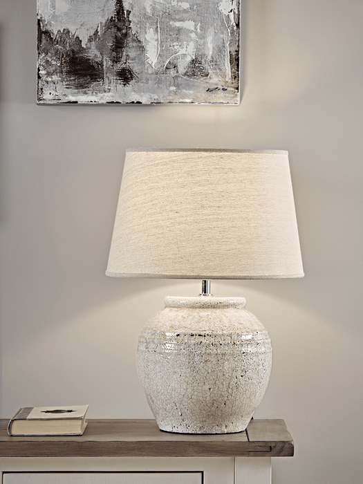 Crackle Glaze Barrel Lamp