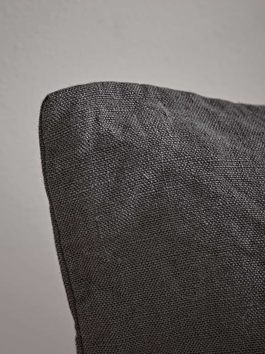 Washed Linen Square Cushion - Charcoal Grey