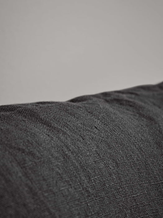 Washed Linen Square Cushion - Charcoal Grey