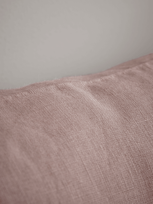 Washed Linen Square Cushion - Vintage Rose