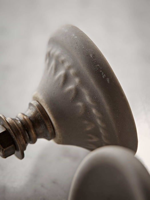 Dimpled Porcelain Knob - Putty