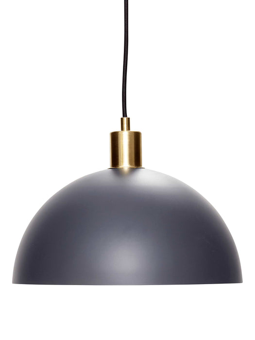 Metal Dome Pendant - Dark Grey