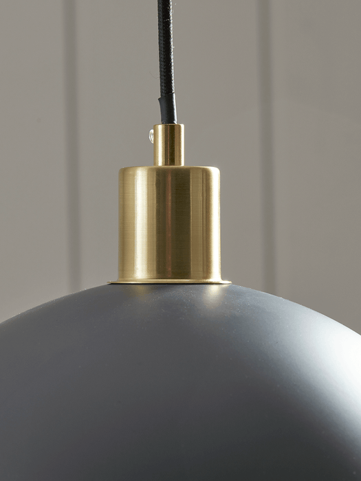 Metal Dome Pendant - Dark Grey